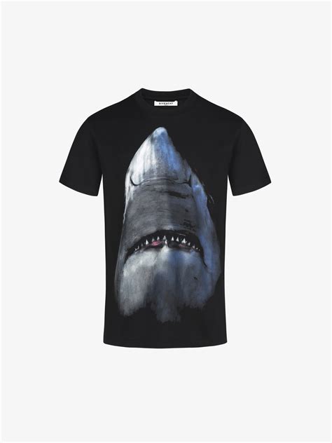 givenchy shark print|givenchy distressed logo t shirt.